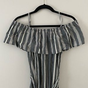 Stripped off the shoulder dress